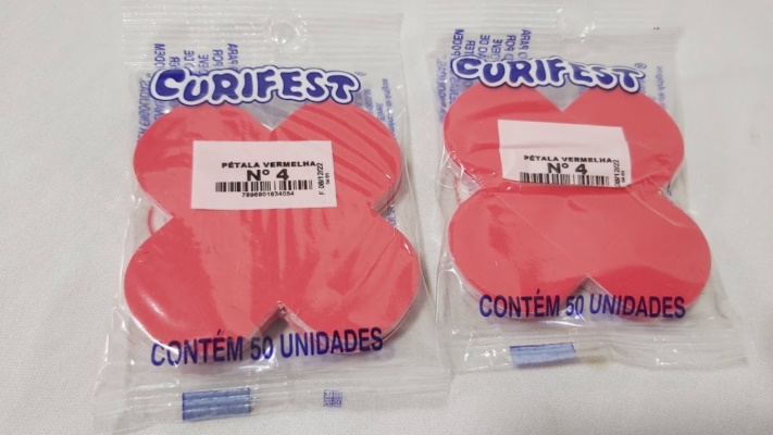 FORMA PETALA N� 4� VERMELHO C/50UND